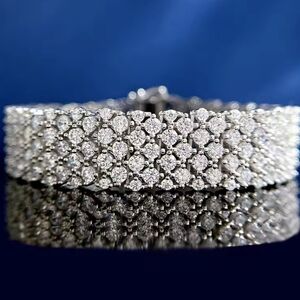 Full Moissanite 12 CTW** Wrist Band (Tennis Bracelet) VVS1/ D Color/ Excellent